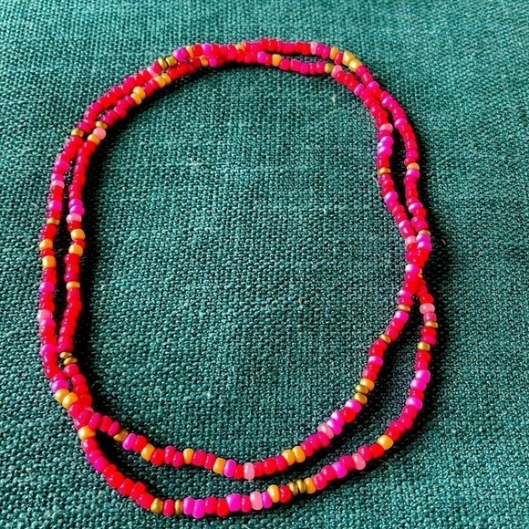 Pink—Beaded Necklace or Bracelet—38” - Picture 3 of 3